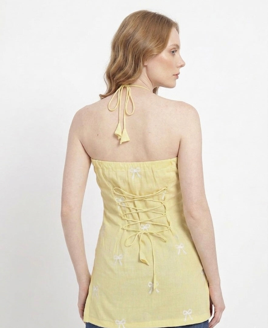 Butter Bow Halter Kurti