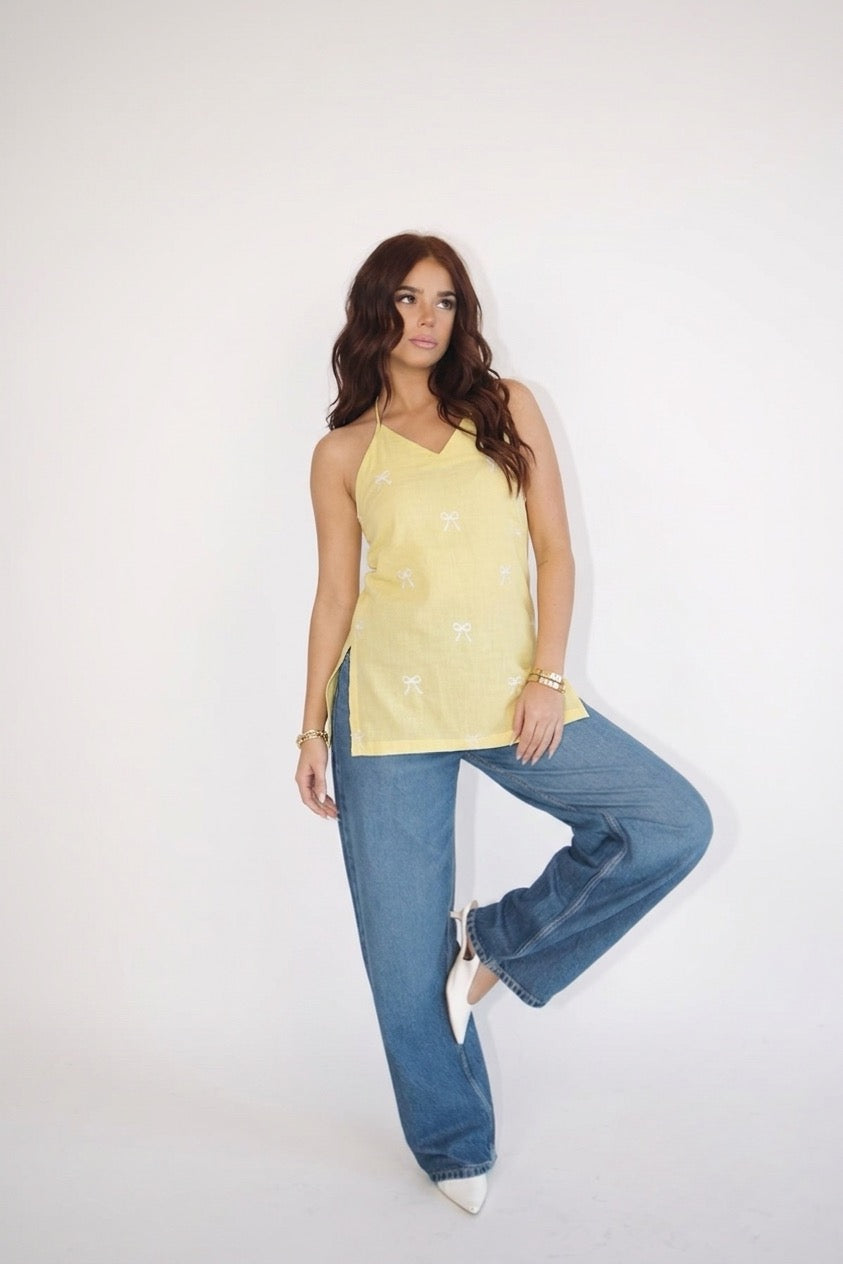 Butter Bow Halter Kurti