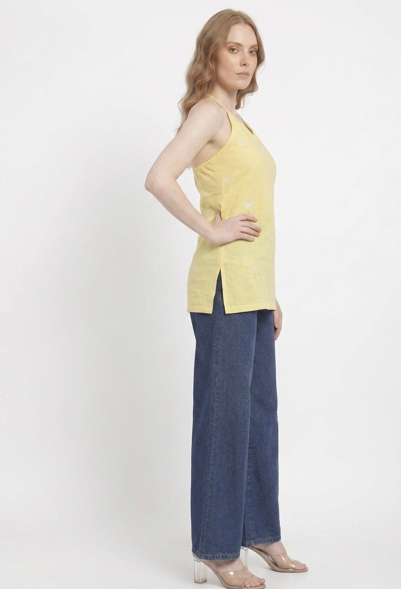 Butter Bow Halter Kurti